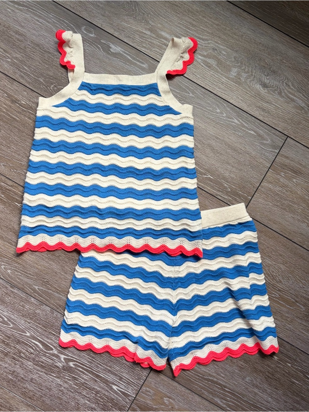 Boden Leonore Knitted Cotton Tank and Shorts Set